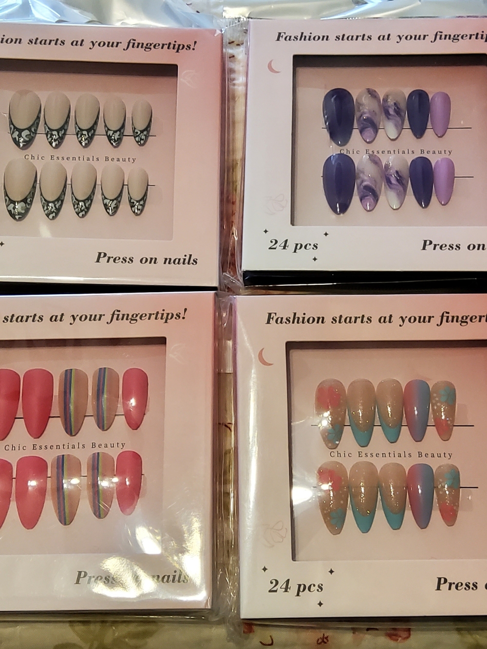 Press-On Nails — Purple & Lavender Set